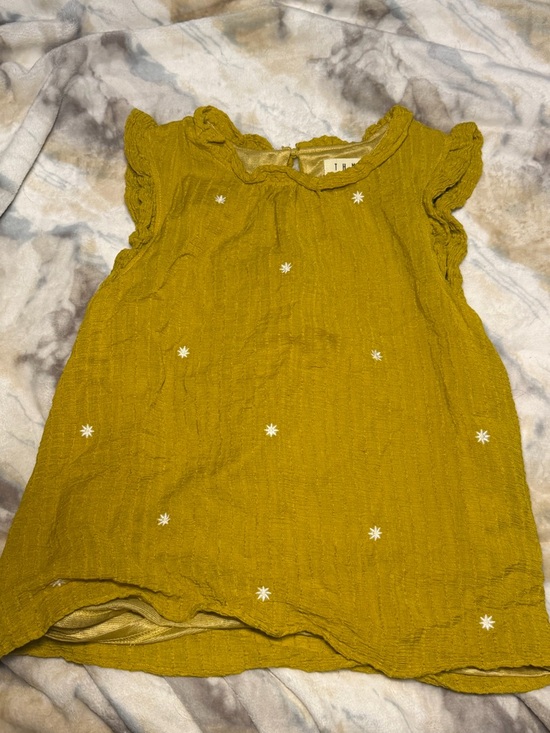 THML Tops - THML Mustard Ruffle Sleeve Top with Star Details